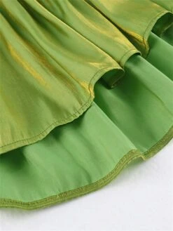 Women's Plus Size Curve Shirt Dress Casual Dress Satin Dress Plain Midi Dress Half Sleeve Ruched Ruffle V Neck Fashion Daily Green Fall Winter XL XXL 3XL 4XL -Casual Print Dress Sales eepbgo1694425969780