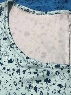 Women‘s T Shirt Dress Tee Dress Sports Dress Midi Dress Silver Light Blue Navy Blue Sleeveless Floral Print Spring Summer Crew Neck Boho Sporty Look S M L XL XXL 3XL 4XL 5XL -Casual Print Dress Sales efffhk1625391041538