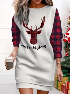 Women's Christmas Casual Dress Sweatshirt Dress Mini Dress Warm Fashion Outdoor Vacation Crew Neck Print Santa Claus Snowman Loose Fit Black White Wine S M L XL XXL 13 Women's Christmas Casual Dress Sweatshirt Dress Mini Dress Warm Fashion Outdoor Vacation Crew Neck Print Santa Claus Snowman Loose Fit Black White Wine S M L XL XXL -Casual Print Dress Sales eheady1695365439496