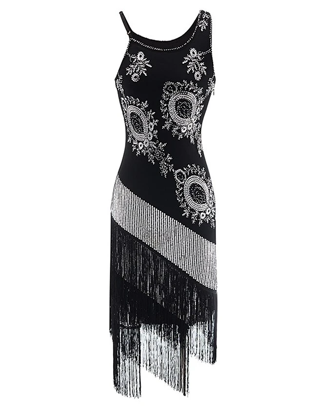 Women's Retro 1920s Fringe Dress Midi Dress Party Halloween Sequins Tassel Fringe Floral Spaghetti Strap Sleeveless Regular Fit Spring Fall 2023 Silver Red S M L XL 2 Women's Retro 1920s Fringe Dress Midi Dress Party Halloween Sequins Tassel Fringe Floral Spaghetti Strap Sleeveless Regular Fit Spring Fall 2023 Silver Red S M L XL - Image 2