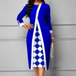 Women‘s Plus Size Curve Party Dress Plaid Crew Neck Print Long Sleeve Winter Fall Elegant Prom Dress Midi Dress Formal Party Dress 7 Women‘s Plus Size Curve Party Dress Plaid Crew Neck Print Long Sleeve Winter Fall Elegant Prom Dress Midi Dress Formal Party Dress -Casual Print Dress Sales ekdhts1639986913735