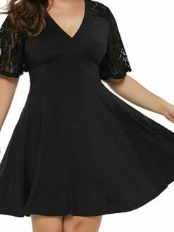 Women‘s Plus Size Curve Party Dress Solid Color V Neck Ruched Short Sleeve Fall Spring Casual Prom Dress Maxi Long Dress Casual Daily DressHomecoming DressLace 13 Women‘s Plus Size Curve Party Dress Solid Color V Neck Ruched Short Sleeve Fall Spring Casual Prom Dress Maxi Long Dress Casual Daily DressHomecoming DressLace -Casual Print Dress Sales elihym1640249954743