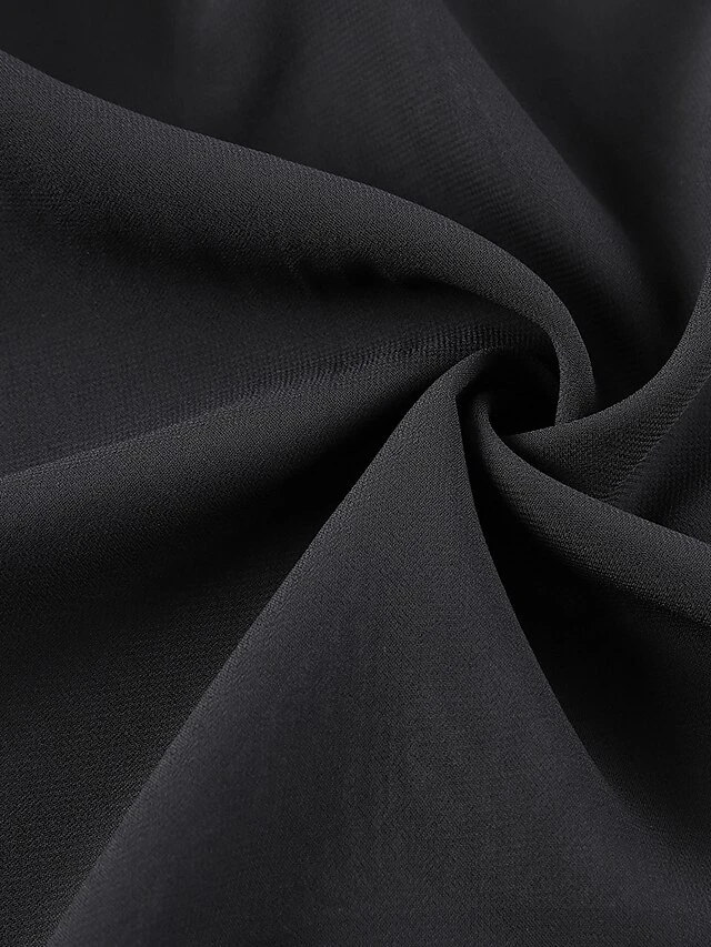 Women‘s Plus Size Curve Work Dress Chiffon Dress Swing Dress Fashion Midi Dress Layered Fake Two Piece Crew Neck 3/4 Length Sleeve Plain Regular Fit Black Red Navy Blue Summer Spring 10 Women‘s Plus Size Curve Work Dress Chiffon Dress Swing Dress Fashion Midi Dress Layered Fake Two Piece Crew Neck 3/4 Length Sleeve Plain Regular Fit Black Red Navy Blue Summer Spring - Image 10