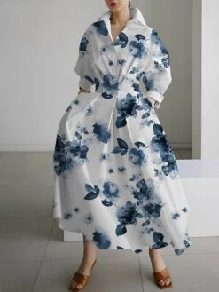 Women's Shirt Dress Casual Dress Swing Dress Maxi Long Dress Outdoor Office Daily Polyester Fashion Modern Shirt Collar Button Pocket Long Sleeve Fall Winter 2023 Loose Fit White Yellow Navy Blue 8 Women's Shirt Dress Casual Dress Swing Dress Maxi Long Dress Outdoor Office Daily Polyester Fashion Modern Shirt Collar Button Pocket Long Sleeve Fall Winter 2023 Loose Fit White Yellow Navy Blue -Casual Print Dress Sales eqofvf1693294104213