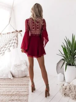 Women's Party Dress Lace Dress White Dress Mini Dress Black White Wine Long Sleeve Pure Color Lace Summer Spring V Neck Hot Winter Dress Fall Dress Slim 2023 S M L XL XXL -Casual Print Dress Sales erhnmu1649646554250