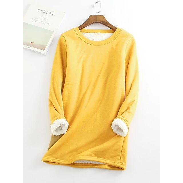 Women's Casual Dress Sweatshirt Dress Winter Dress Mini Dress Teddy Fleece Home Daily Going Out Basic Casual Crew Neck Long Sleeve Regular Fit Wine Red Big Red Black Color S M L XL XXL Size 20 Women's Casual Dress Sweatshirt Dress Winter Dress Mini Dress Teddy Fleece Home Daily Going Out Basic Casual Crew Neck Long Sleeve Regular Fit Wine Red Big Red Black Color S M L XL XXL Size - Image 20