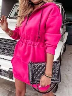 Women's Casual Dress Hoodie Dress Mini Dress Active Fashion Outdoor Going Out Weekend Hoodie Zipper Pocket Solid Color Loose Fit Black White Fuchsia S M L XL XXL 28 Women's Casual Dress Hoodie Dress Mini Dress Active Fashion Outdoor Going Out Weekend Hoodie Zipper Pocket Solid Color Loose Fit Black White Fuchsia S M L XL XXL -Casual Print Dress Sales fatvyt1695781030192