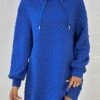 Women's Casual Dress Hoodie Dress Shift Dress Mini Dress Patchwork Daily Date Vacation Active Fashion Hooded Long Sleeve 2023 Loose Fit Blue Color S M L XL XXL Size