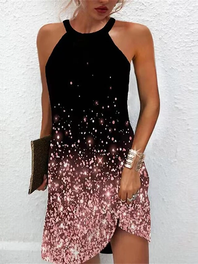 Women's Casual Dress Summer Dress Halter Neck Dress Floral Print Halter Mini Dress Active Fashion Outdoor Daily Sleeveless Regular Fit Yellow Pink Blue Spring Summer S M L XL XXL 2 Women's Casual Dress Summer Dress Halter Neck Dress Floral Print Halter Mini Dress Active Fashion Outdoor Daily Sleeveless Regular Fit Yellow Pink Blue Spring Summer S M L XL XXL - Image 2