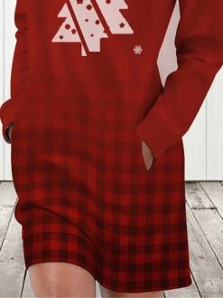 Women's Casual Dress Sweatshirt Dress Mini Dress Warm Fashion Outdoor Christmas Holiday Crew Neck Pocket Print Christmas Tree Loose Fit Wine S M L XL XXL 5 Women's Casual Dress Sweatshirt Dress Mini Dress Warm Fashion Outdoor Christmas Holiday Crew Neck Pocket Print Christmas Tree Loose Fit Wine S M L XL XXL -Casual Print Dress Sales fbbvfb1696674153092