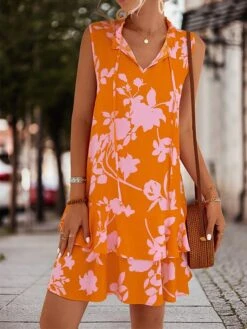 Women's Casual Dress Tank Dress Print Dress Floral Layered Print V Neck Mini Dress Active Fashion Outdoor Daily Sleeveless Regular Fit Fuchsia Orange Spring Summer S M L XL 16 Women's Casual Dress Tank Dress Print Dress Floral Layered Print V Neck Mini Dress Active Fashion Outdoor Daily Sleeveless Regular Fit Fuchsia Orange Spring Summer S M L XL -Casual Print Dress Sales fcyiff1676878646121