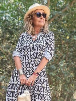 Women's Long Dress Maxi Dress Shirt Dress Casual Dress Print Dress Geometric Streetwear Modern Outdoor Daily Vacation Ruffle Button Long Sleeve Shirt Collar Dress Regular Fit Black Summer Spring S M 26 Women's Long Dress Maxi Dress Shirt Dress Casual Dress Print Dress Geometric Streetwear Modern Outdoor Daily Vacation Ruffle Button Long Sleeve Shirt Collar Dress Regular Fit Black Summer Spring S M -Casual Print Dress Sales fhczon1693362519706