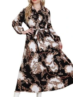 Women's Plus Size Curve Work Dress Swing Dress Semi Formal Dress Fashion Midi Dress Lace Up Button Shirt Collar Long Sleeve Floral Loose Fit Black Fall Winter L XL XXL 3XL 4XL 11 Women's Plus Size Curve Work Dress Swing Dress Semi Formal Dress Fashion Midi Dress Lace Up Button Shirt Collar Long Sleeve Floral Loose Fit Black Fall Winter L XL XXL 3XL 4XL -Casual Print Dress Sales fherch1693300628757
