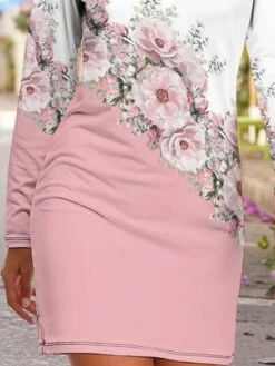 Women's Casual Dress Sweatshirt Dress Winter Dress Floral Print Crew Neck Mini Dress Fashion Streetwear Outdoor Daily Long Sleeve Loose Fit Pink Fall Winter S M L XL XXL 5 Women's Casual Dress Sweatshirt Dress Winter Dress Floral Print Crew Neck Mini Dress Fashion Streetwear Outdoor Daily Long Sleeve Loose Fit Pink Fall Winter S M L XL XXL -Casual Print Dress Sales fhovvh1692936463002