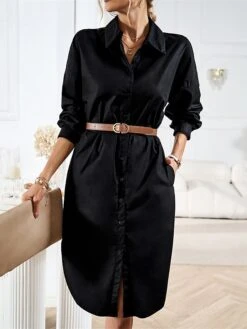 Women's Casual Dress Work Dress Shift Dress Mini Dress Outdoor Office Business Cotton Classic Modern Shirt Collar Button Pocket Long Sleeve Summer Spring Fall 2023 Loose Fit Black White Blue Pure 31 Women's Casual Dress Work Dress Shift Dress Mini Dress Outdoor Office Business Cotton Classic Modern Shirt Collar Button Pocket Long Sleeve Summer Spring Fall 2023 Loose Fit Black White Blue Pure -Casual Print Dress Sales fldxzs1688542170365