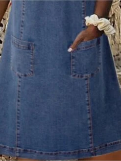 Women‘s Denim Dress Shirt Dress Casual Dress Midi Dress Denim Sexy Casual Daily Vacation Split Neck Ruched Pocket Short Sleeve Summer Spring 2023 Regular Fit Blue Pure Color S M L XL XXL 5 Women‘s Denim Dress Shirt Dress Casual Dress Midi Dress Denim Sexy Casual Daily Vacation Split Neck Ruched Pocket Short Sleeve Summer Spring 2023 Regular Fit Blue Pure Color S M L XL XXL -Casual Print Dress Sales fplrqg1652852891850