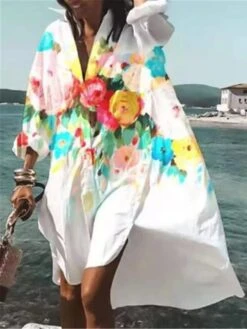 Women's Shirt Dress Casual Dress Shift Dress Midi Dress Outdoor Daily Going Out Polyester Fashion Casual Shirt Collar Button High Low Dress Long Sleeve Summer Spring Fall 2023 Loose Fit Yellow Red 5 Women's Shirt Dress Casual Dress Shift Dress Midi Dress Outdoor Daily Going Out Polyester Fashion Casual Shirt Collar Button High Low Dress Long Sleeve Summer Spring Fall 2023 Loose Fit Yellow Red -Casual Print Dress Sales fqayho1672137077830