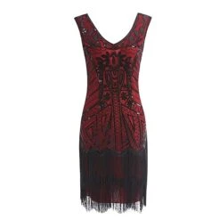 Women's Retro 1920s Fringe Dress Midi Dress Party Halloween Sequins Tassel Fringe Floral V Neck Sleeveless Regular Fit Spring Fall 2023 Silver Red S M L XL 15 Women's Retro 1920s Fringe Dress Midi Dress Party Halloween Sequins Tassel Fringe Floral V Neck Sleeveless Regular Fit Spring Fall 2023 Silver Red S M L XL -Casual Print Dress Sales fthnyf1692858172634