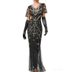 Women's Retro 1920s Sequin Dress Long Dress Maxi Dress Party Halloween Sequins Mesh Floral V Neck Short Sleeve Regular Fit Spring Fall 2023 Black Red XS S M L 16 Women's Retro 1920s Sequin Dress Long Dress Maxi Dress Party Halloween Sequins Mesh Floral V Neck Short Sleeve Regular Fit Spring Fall 2023 Black Red XS S M L -Casual Print Dress Sales fudbid1692857597853