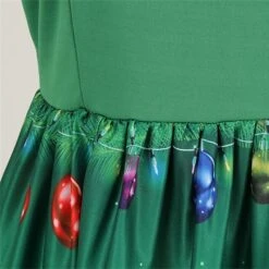 Women's Christmas Party Dress Swing DressKnee Length Dress Green Wine Dark Green Red Black Long Sleeve Santa Claus Elk Snowman Print Fall Winter V Neck Vintage Party Elegant Party 2022 S M L XL XXL -Casual Print Dress Sales fwhtkr1665475514994