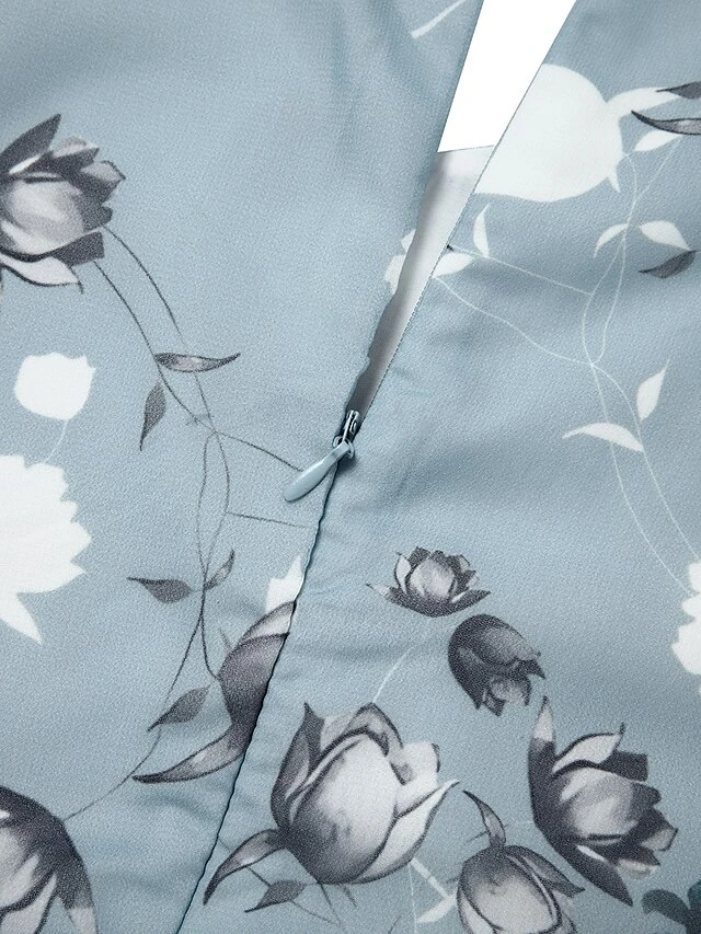 Women's Casual Dress Swing Dress Floral Dress Chiffon Long Dress Maxi Dress Green Blue Light Blue Short Sleeve Floral Ruffle Spring Summer V Neck Fashion Daily Date Vacation 2023 S M L XL XXL 3XL 6 Women's Casual Dress Swing Dress Floral Dress Chiffon Long Dress Maxi Dress Green Blue Light Blue Short Sleeve Floral Ruffle Spring Summer V Neck Fashion Daily Date Vacation 2023 S M L XL XXL 3XL - Image 6