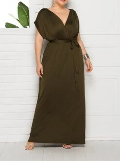 Women's Plus Size Curve Party Dress Sheath Dress Formal Dress Maxi Dress White Wine Royal Blue Short Sleeve Pure Color Lace Up Spring Fall Autumn V Neck Fashion Birthday Wedding Guest Vacation 26 Women's Plus Size Curve Party Dress Sheath Dress Formal Dress Maxi Dress White Wine Royal Blue Short Sleeve Pure Color Lace Up Spring Fall Autumn V Neck Fashion Birthday Wedding Guest Vacation -Casual Print Dress Sales fyujpv1692178805846