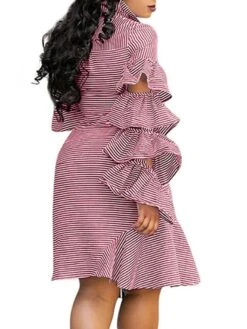 Women's Shirt Dress Sheath Dress Midi Dress Winter Dress Daily Vacation Polyester Cotton Blend Fashion Casual Shirt Collar Lace Up Ruched Long Sleeve Summer Spring Fall 2022 Regular Fit Red Light Blue -Casual Print Dress Sales fzknwz1634352966540