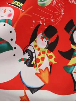 Women's Christmas Knee Length Dress Blue Purple Wine Gray Green Black Red Light Blue Long Sleeve Print Bow Print Fall Winter Round Neck Casual Vintage2021 S M L XL XXL -Casual Print Dress Sales fzuxzg1629971946934