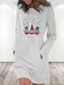 Women‘s Christmas Hoodie Dress Winter Dress Light Blue Grey White Long Sleeve Santa Claus Pocket Print Winter Fall Crew Neck Stylish Casual 2022 S M L XL 2XL / Cotton 10 Women‘s Christmas Hoodie Dress Winter Dress Light Blue Grey White Long Sleeve Santa Claus Pocket Print Winter Fall Crew Neck Stylish Casual 2022 S M L XL 2XL / Cotton -Casual Print Dress Sales garddy1666676387277