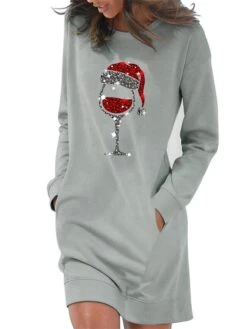 Women's Casual Dress Sweatshirt Dress Shift Dress Mini Dress Light Blue White Grey Long Sleeve Christmas Hat Pocket Fall Winter Autumn Crew Neck Stylish Winter Dress Christmas Fall Dress Loose Fit 12 Women's Casual Dress Sweatshirt Dress Shift Dress Mini Dress Light Blue White Grey Long Sleeve Christmas Hat Pocket Fall Winter Autumn Crew Neck Stylish Winter Dress Christmas Fall Dress Loose Fit -Casual Print Dress Sales gehnpj1666088714106
