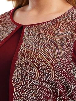 Women's Plus Size Curve Party Dress Cocktail Dress Sheath Dress Solid Color Midi Dress 3/4 Length Sleeve Patchwork Fake Two Piece Crew Neck Fashion Party Black Wine Fall Winter XL XXL 3XL 4XL 5XL 21 Women's Plus Size Curve Party Dress Cocktail Dress Sheath Dress Solid Color Midi Dress 3/4 Length Sleeve Patchwork Fake Two Piece Crew Neck Fashion Party Black Wine Fall Winter XL XXL 3XL 4XL 5XL -Casual Print Dress Sales ghgwof1695362731874