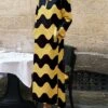 Women's Casual Dress Winter Dress Print Dress Polka Dot Stripe Button Pocket Stand Collar Long Dress Maxi Dress Fashion Classic Outdoor Daily Long Sleeve Loose Fit Black Yellow Green Fall Winter S M