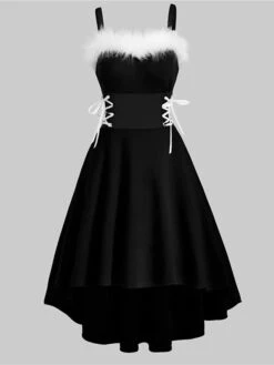 Women's Christmas Swing Dress Slip Dress Vintage Dress Midi Dress Green Black Wine Sleeveless Pure Color Backless Winter Fall Autumn Spaghetti Strap Fashion Daily Date 2022 S M L XL XXL 3XL -Casual Print Dress Sales gkpaer1667815069866