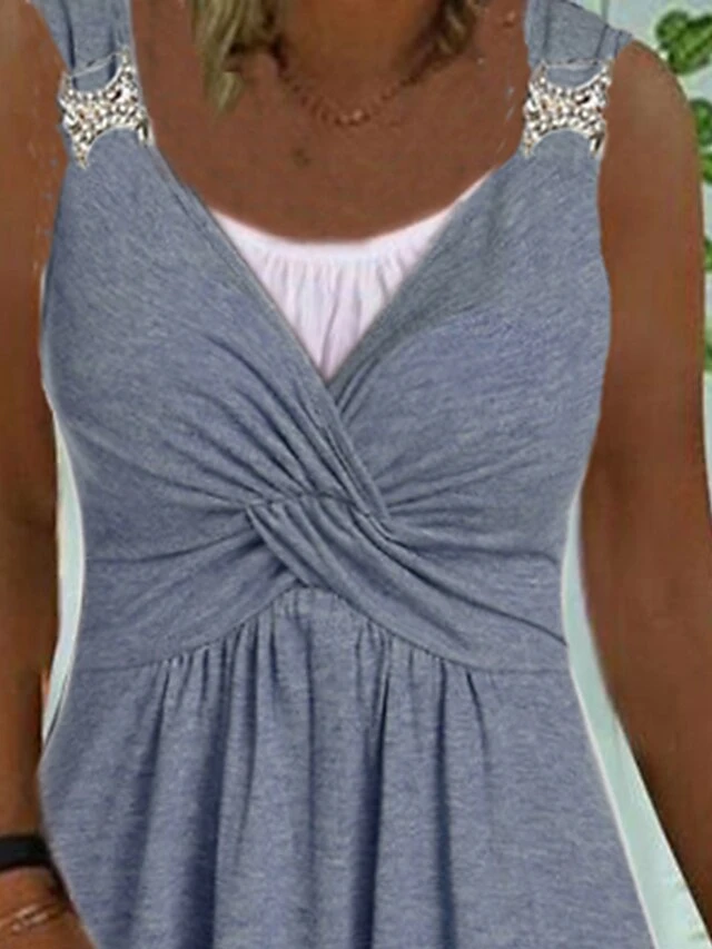 Women's Casual Dress Lace Dress Summer Dress Midi Dress Lace Patchwork Daily Date Going Out Fashion Modern Strap Sleeveless 2023 Regular Fit Blue Color S M L XL XXL Size 3 Women's Casual Dress Lace Dress Summer Dress Midi Dress Lace Patchwork Daily Date Going Out Fashion Modern Strap Sleeveless 2023 Regular Fit Blue Color S M L XL XXL Size - Image 3