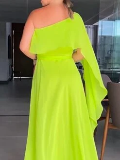 Women's Casual Dress Chiffon Dress Plain Dress Long Dress Maxi Dress Ruffle Outdoor Date Going Out Fashion Elegant One Shoulder Long Sleeve 2023 Regular Fit Green Color S M L XL XXL Size 5 Women's Casual Dress Chiffon Dress Plain Dress Long Dress Maxi Dress Ruffle Outdoor Date Going Out Fashion Elegant One Shoulder Long Sleeve 2023 Regular Fit Green Color S M L XL XXL Size -Casual Print Dress Sales gqnrts1695892617498