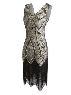 Women's Retro 1920s Fringe Dress Midi Dress Party Halloween Sequins Tassel Fringe Leaf V Neck Sleeveless Regular Fit Spring Fall 2023 Black Wine S M L XL 17 Women's Retro 1920s Fringe Dress Midi Dress Party Halloween Sequins Tassel Fringe Leaf V Neck Sleeveless Regular Fit Spring Fall 2023 Black Wine S M L XL -Casual Print Dress Sales gziqwj1692948656406