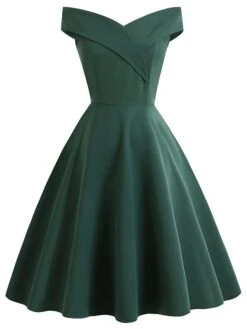 Women's Vintage Tea Dresses Homecoming Dress Cocktail Dress Mini Dress Black Wine Navy Blue Sleeveless Pure Color Backless Summer Spring Fall Off Shoulder 1950s Party Wedding Guest 2023