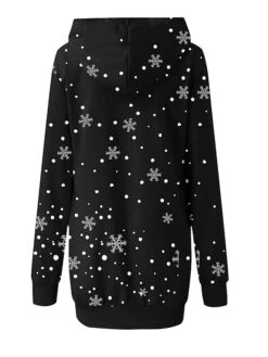 Women's Casual Dress Christmas Dress Hoodie Dress Animal Letter Pocket Print Hooded Mini Dress Active Fashion Outdoor Christmas Long Sleeve Loose Fit Black Wine Khaki Fall Winter S M L XL XXL -Casual Print Dress Sales hjiviz1694084885645