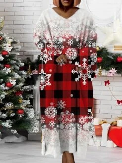 Women‘s Plus Size Christmas Dress Santa Claus V Neck Long Sleeve Winter Fall Modern Maxi Long Dress Daily Dress 13 Women‘s Plus Size Christmas Dress Santa Claus V Neck Long Sleeve Winter Fall Modern Maxi Long Dress Daily Dress -Casual Print Dress Sales huauxc1668158254727
