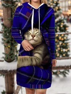 Women's Christmas Dress Hoodie Dress Mini Dress Warm Fashion Outdoor Christmas Holiday Hoodie Print Animal Geometric Loose Fit Wine Navy Blue Blue S M L XL XXL 7 Women's Christmas Dress Hoodie Dress Mini Dress Warm Fashion Outdoor Christmas Holiday Hoodie Print Animal Geometric Loose Fit Wine Navy Blue Blue S M L XL XXL -Casual Print Dress Sales humzwh1697542944804