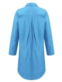 Women's Shirt Dress Casual Dress Shift Dress Midi Dress Outdoor Winter Dress Daily Polyester Basic Casual Shirt Collar Button Pocket Long Sleeve Winter Fall Spring 2023 Regular Fit Black Navy Blue -Casual Print Dress Sales hvfbgw1689733240680