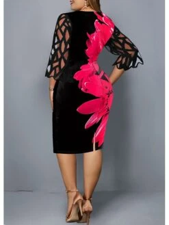 Women‘s Plus Size Curve Party Dress Print Crew Neck 3/4 Length Sleeve Spring Fall Work Casual Prom Dress Midi Dress Casual Daily Dress 8 Women‘s Plus Size Curve Party Dress Print Crew Neck 3/4 Length Sleeve Spring Fall Work Casual Prom Dress Midi Dress Casual Daily Dress -Casual Print Dress Sales hvoiiz1629179138618