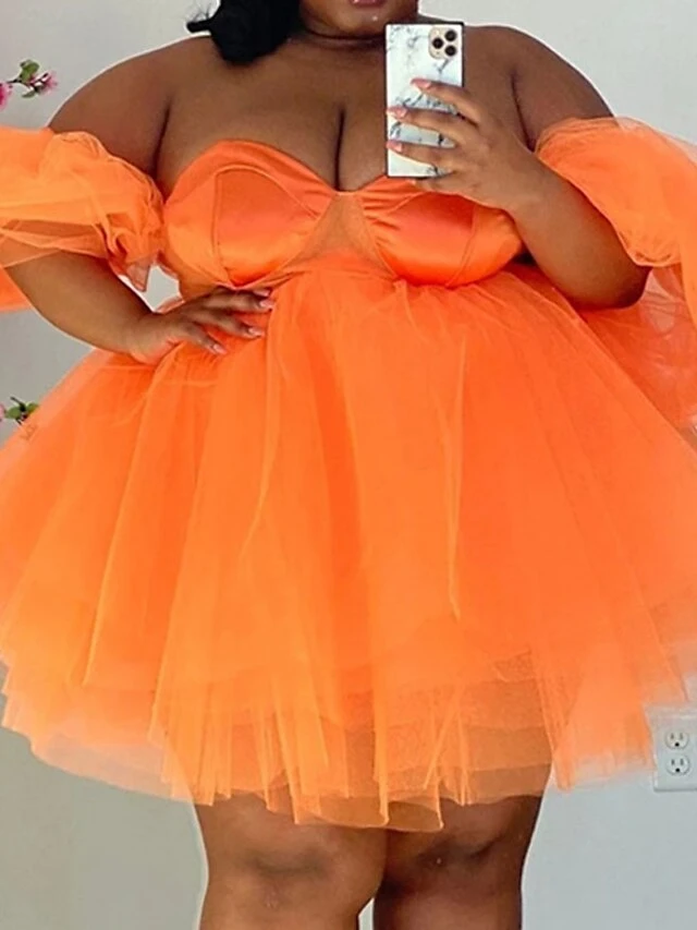 Women‘s Plus Size Curve Holiday Dress Solid Color Off Shoulder Ruched Short Sleeve Spring Summer Casual Sexy Short Mini Dress Causal Daily Dress 1 Women‘s Plus Size Curve Holiday Dress Solid Color Off Shoulder Ruched Short Sleeve Spring Summer Casual Sexy Short Mini Dress Causal Daily Dress