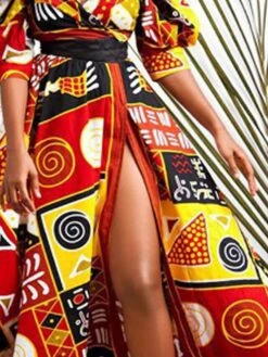 Women‘s Plus Size Curve Easter Dress Polka Dot Off Shoulder Party Dress Half Sleeve Spring Fall Prom Dress Maxi Dress Party Dress -Casual Print Dress Sales hwvgqn1675757090797