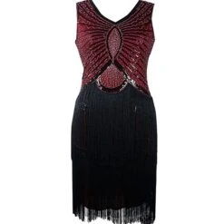 Women's Retro 1920s Fringe Dress Midi Dress Party Halloween Sequins Tassel Fringe Geometric V Neck Sleeveless Regular Fit Spring Fall 2023 Black White S M L XL 10 Women's Retro 1920s Fringe Dress Midi Dress Party Halloween Sequins Tassel Fringe Geometric V Neck Sleeveless Regular Fit Spring Fall 2023 Black White S M L XL -Casual Print Dress Sales hwzwbw1692849425264