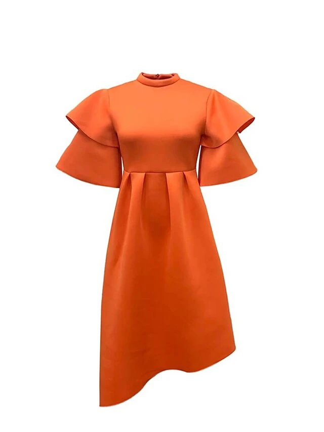 Women‘s Plus Size Curve Party Dress Solid Color Crew Neck Half Sleeve Spring Fall Elegant Modern Maxi Long Dress Formal Party Dress 15 Women‘s Plus Size Curve Party Dress Solid Color Crew Neck Half Sleeve Spring Fall Elegant Modern Maxi Long Dress Formal Party Dress - Image 15