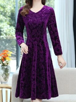 Women's Christmas Dress Casual Dress Velvet Dress Midi Dress Pocket Outdoor Christmas Street Fashion Elegant V Neck Long Sleeve 2023 Loose Fit Black Wine Blue Color XL XXL 3XL 4XL 5XL Size 15 Women's Christmas Dress Casual Dress Velvet Dress Midi Dress Pocket Outdoor Christmas Street Fashion Elegant V Neck Long Sleeve 2023 Loose Fit Black Wine Blue Color XL XXL 3XL 4XL 5XL Size -Casual Print Dress Sales ibwusz1695207031818
