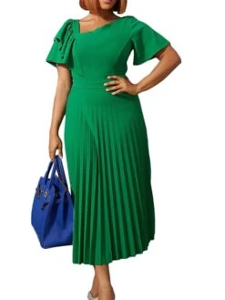 Women‘s Plus Size Curve Party Dress Solid Color V Neck Ruched Short Sleeve Fall Spring Work Prom Dress Maxi Long Dress Party Holiday Dress Ruffle 24 Women‘s Plus Size Curve Party Dress Solid Color V Neck Ruched Short Sleeve Fall Spring Work Prom Dress Maxi Long Dress Party Holiday Dress Ruffle -Casual Print Dress Sales ijalsk1648636993675
