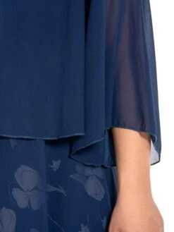 Women's Plus Size Curve Work Dress Floral V Neck Ruched 3/4 Length Sleeve Spring Summer Work Elegant Midi DressLayered Formal Vacation Dress -Casual Print Dress Sales ijzexk1694765027328