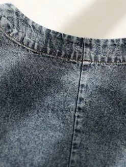 Women's Denim Dress Swing Dress Denim Overall Pinafore Dress Maxi Long Dress Cotton Denim Casual Daily Holiday Vacation Crew Neck Pocket Sleeveless Summer Spring 2023 Loose Fit Black Blue Pure Color -Casual Print Dress Sales immigp1653381101306